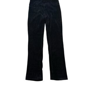 Womens Pants Size Small Medium Black Pull On Corduroy Ribbed Classic Minimalist